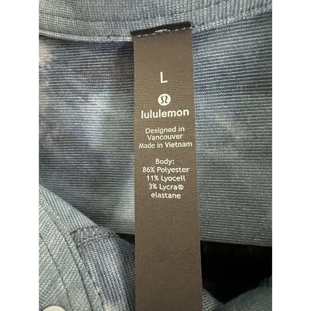 LULULEMON Heathered Iron Blue Evolution Performance Polo Golf Shirt - Picture 6 of 8